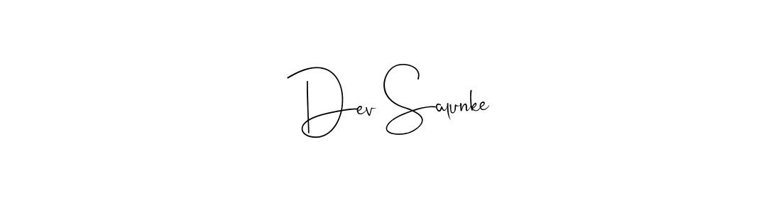 Use a signature maker to create a handwritten signature online. With this signature software, you can design (Andilay-7BmLP) your own signature for name Dev Salunke. Dev Salunke signature style 4 images and pictures png