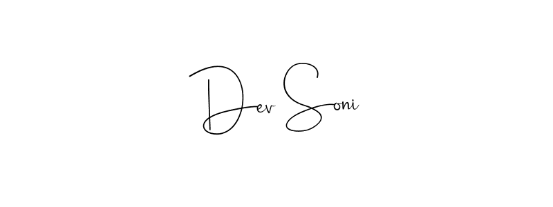 if you are searching for the best signature style for your name Dev Soni. so please give up your signature search. here we have designed multiple signature styles  using Andilay-7BmLP. Dev Soni signature style 4 images and pictures png