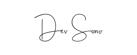 Make a beautiful signature design for name Dev Sonu. With this signature (Andilay-7BmLP) style, you can create a handwritten signature for free. Dev Sonu signature style 4 images and pictures png