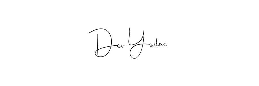 Design your own signature with our free online signature maker. With this signature software, you can create a handwritten (Andilay-7BmLP) signature for name Dev Yadac. Dev Yadac signature style 4 images and pictures png