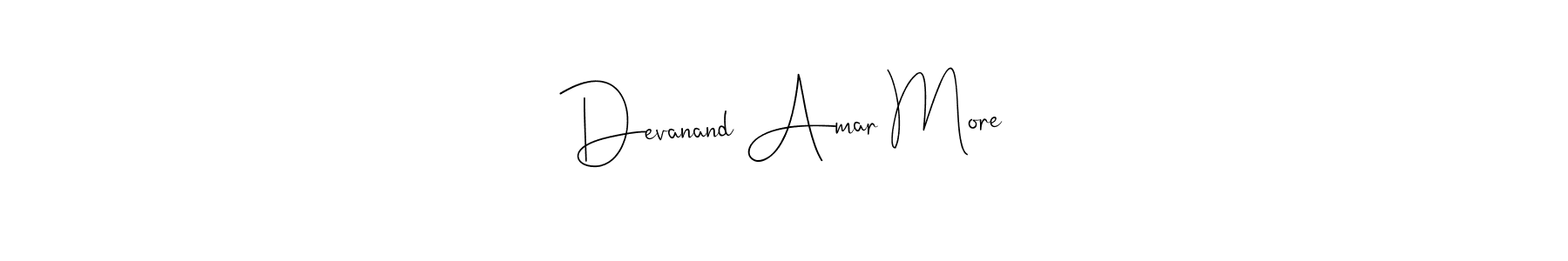 This is the best signature style for the Devanand Amar More name. Also you like these signature font (Andilay-7BmLP). Mix name signature. Devanand Amar More signature style 4 images and pictures png