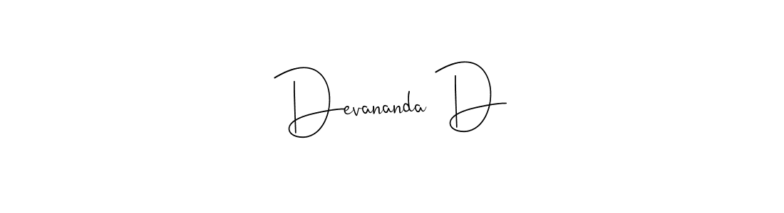 You can use this online signature creator to create a handwritten signature for the name Devananda D. This is the best online autograph maker. Devananda D signature style 4 images and pictures png