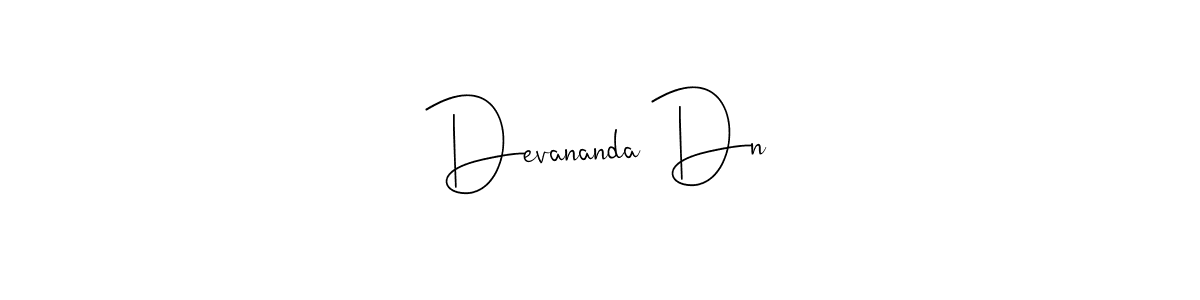 if you are searching for the best signature style for your name Devananda Dn. so please give up your signature search. here we have designed multiple signature styles  using Andilay-7BmLP. Devananda Dn signature style 4 images and pictures png