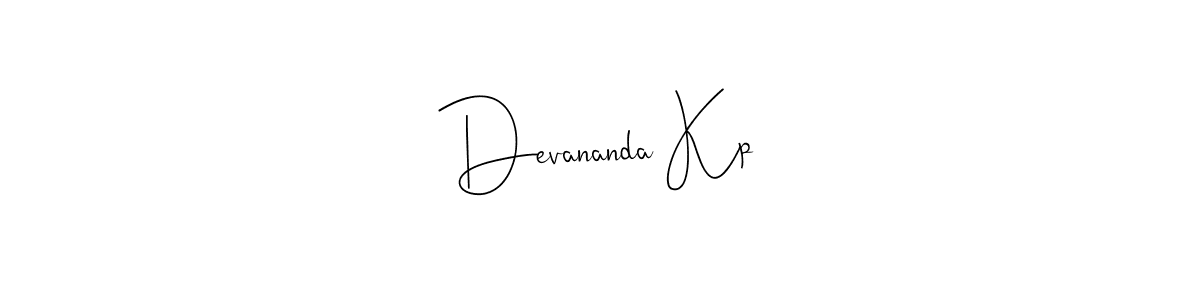 How to make Devananda Kp signature? Andilay-7BmLP is a professional autograph style. Create handwritten signature for Devananda Kp name. Devananda Kp signature style 4 images and pictures png