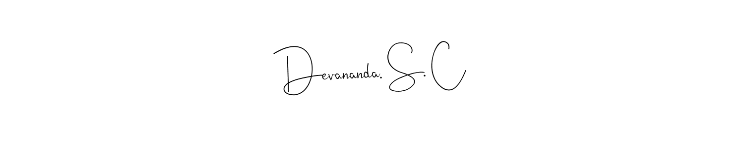 You should practise on your own different ways (Andilay-7BmLP) to write your name (Devananda. S. C) in signature. don't let someone else do it for you. Devananda. S. C signature style 4 images and pictures png