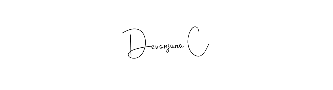 Design your own signature with our free online signature maker. With this signature software, you can create a handwritten (Andilay-7BmLP) signature for name Devanjana C. Devanjana C signature style 4 images and pictures png