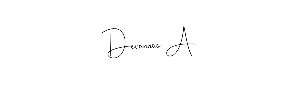 Devannaa A stylish signature style. Best Handwritten Sign (Andilay-7BmLP) for my name. Handwritten Signature Collection Ideas for my name Devannaa A. Devannaa A signature style 4 images and pictures png