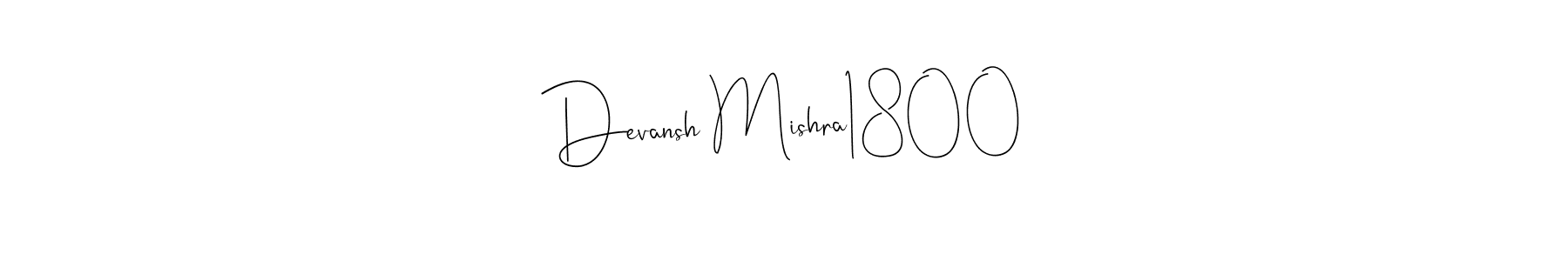 Make a beautiful signature design for name Devansh Mishra1800. Use this online signature maker to create a handwritten signature for free. Devansh Mishra1800 signature style 4 images and pictures png