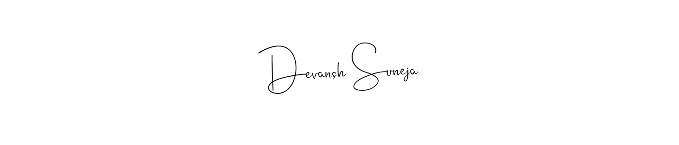 Devansh Suneja stylish signature style. Best Handwritten Sign (Andilay-7BmLP) for my name. Handwritten Signature Collection Ideas for my name Devansh Suneja. Devansh Suneja signature style 4 images and pictures png