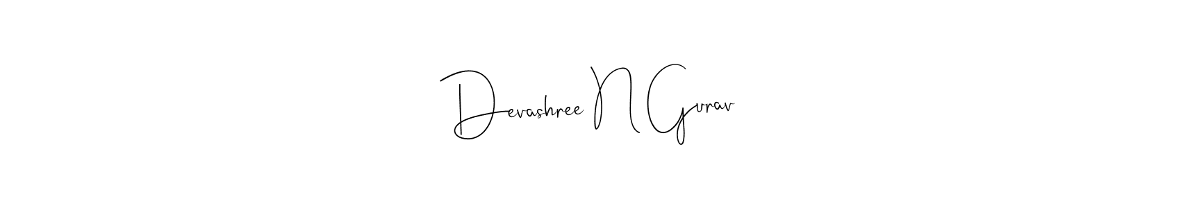 How to make Devashree N Gurav name signature. Use Andilay-7BmLP style for creating short signs online. This is the latest handwritten sign. Devashree N Gurav signature style 4 images and pictures png