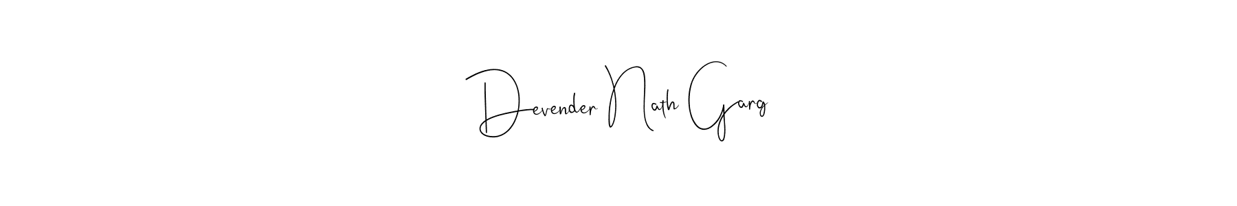 Design your own signature with our free online signature maker. With this signature software, you can create a handwritten (Andilay-7BmLP) signature for name Devender Nath Garg. Devender Nath Garg signature style 4 images and pictures png