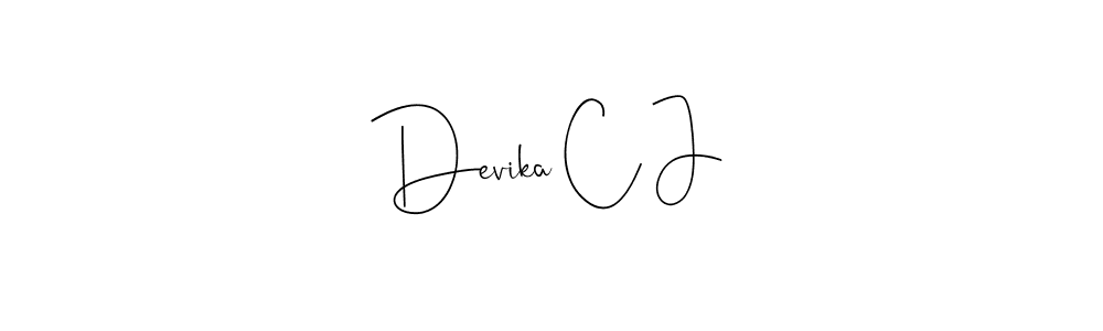 The best way (Andilay-7BmLP) to make a short signature is to pick only two or three words in your name. The name Devika C J include a total of six letters. For converting this name. Devika C J signature style 4 images and pictures png