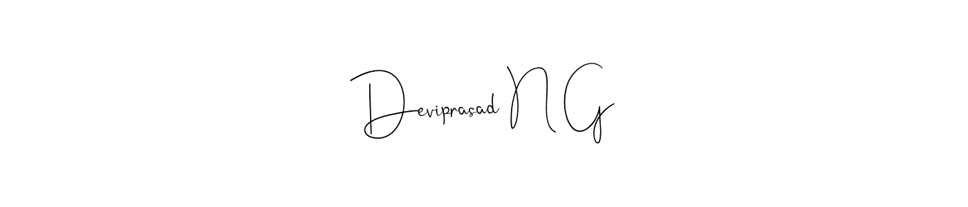 How to make Deviprasad N G name signature. Use Andilay-7BmLP style for creating short signs online. This is the latest handwritten sign. Deviprasad N G signature style 4 images and pictures png