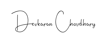 Personalize your online presence with Devkaran Choudhary signature rendered in elegant Andilay-7BmLP font. Great for website footers and blogs. Devkaran Choudhary signature style 4 images and pictures png