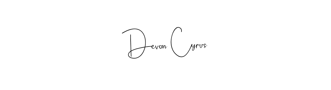 Make a beautiful signature design for name Devon Cyrus. With this signature (Andilay-7BmLP) style, you can create a handwritten signature for free. Devon Cyrus signature style 4 images and pictures png