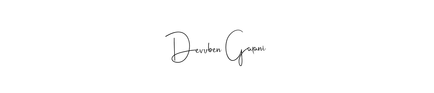 Design your own signature with our free online signature maker. With this signature software, you can create a handwritten (Andilay-7BmLP) signature for name Devuben Galani. Devuben Galani signature style 4 images and pictures png