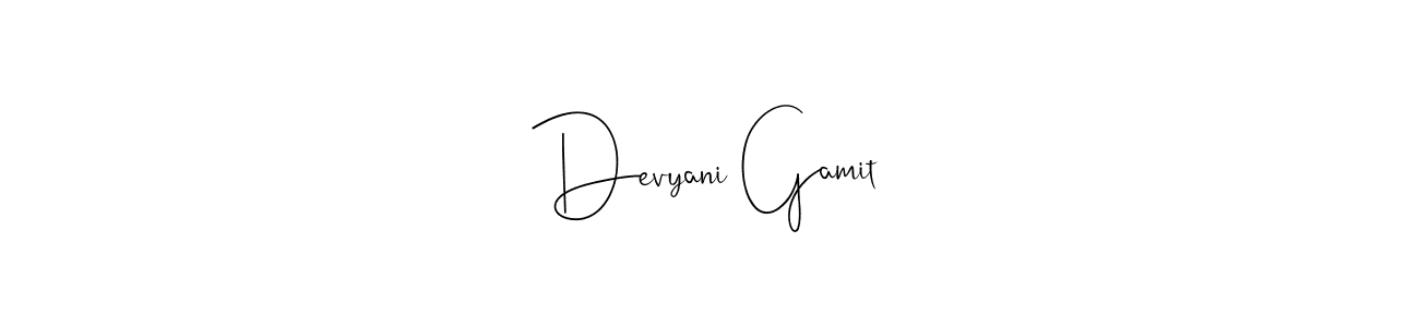 Devyani Gamit stylish signature style. Best Handwritten Sign (Andilay-7BmLP) for my name. Handwritten Signature Collection Ideas for my name Devyani Gamit. Devyani Gamit signature style 4 images and pictures png