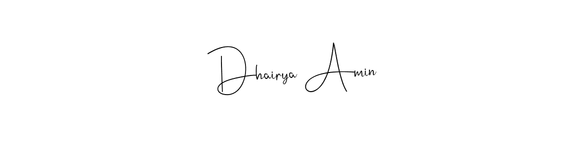 You should practise on your own different ways (Andilay-7BmLP) to write your name (Dhairya Amin) in signature. don't let someone else do it for you. Dhairya Amin signature style 4 images and pictures png