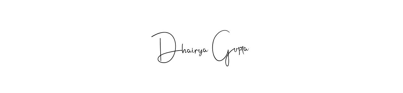 Also You can easily find your signature by using the search form. We will create Dhairya Gupta name handwritten signature images for you free of cost using Andilay-7BmLP sign style. Dhairya Gupta signature style 4 images and pictures png