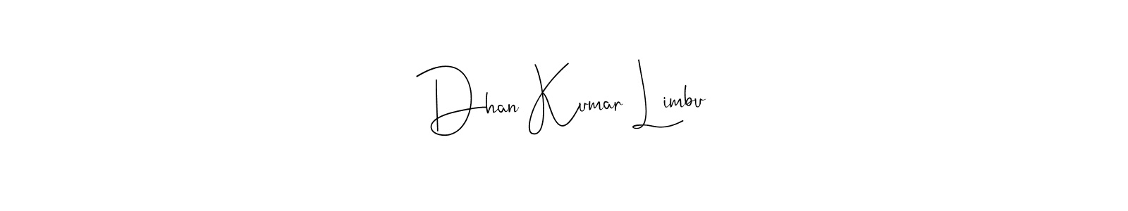Design your own signature with our free online signature maker. With this signature software, you can create a handwritten (Andilay-7BmLP) signature for name Dhan Kumar Limbu. Dhan Kumar Limbu signature style 4 images and pictures png