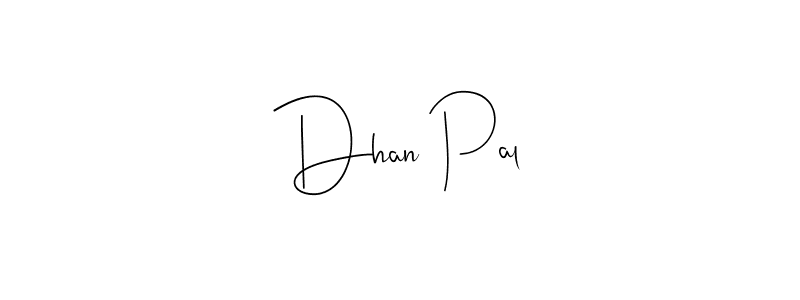 How to make Dhan Pal name signature. Use Andilay-7BmLP style for creating short signs online. This is the latest handwritten sign. Dhan Pal signature style 4 images and pictures png