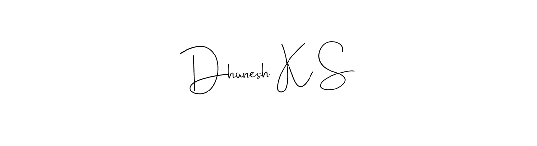 The best way (Andilay-7BmLP) to make a short signature is to pick only two or three words in your name. The name Dhanesh K S include a total of six letters. For converting this name. Dhanesh K S signature style 4 images and pictures png
