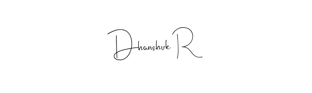 You can use this online signature creator to create a handwritten signature for the name Dhanshuk R. This is the best online autograph maker. Dhanshuk R signature style 4 images and pictures png