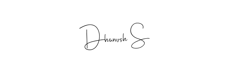 Make a beautiful signature design for name Dhanush S. Use this online signature maker to create a handwritten signature for free. Dhanush S signature style 4 images and pictures png