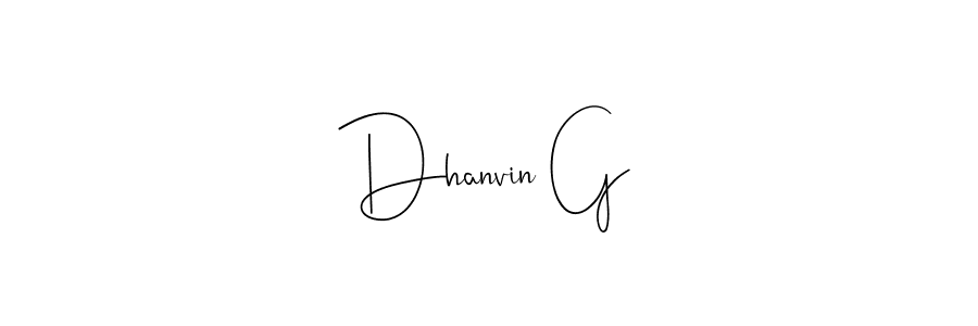 How to Draw Dhanvin G signature style? Andilay-7BmLP is a latest design signature styles for name Dhanvin G. Dhanvin G signature style 4 images and pictures png