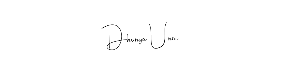 See photos of Dhanya Unni official signature by Spectra . Check more albums & portfolios. Read reviews & check more about Andilay-7BmLP font. Dhanya Unni signature style 4 images and pictures png