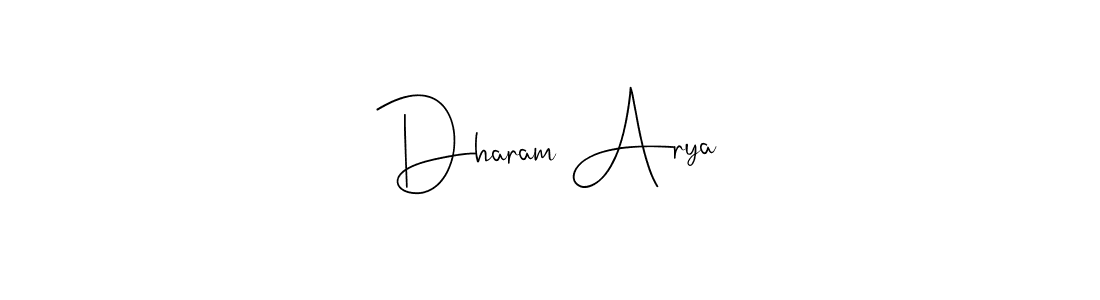 You should practise on your own different ways (Andilay-7BmLP) to write your name (Dharam Arya) in signature. don't let someone else do it for you. Dharam Arya signature style 4 images and pictures png