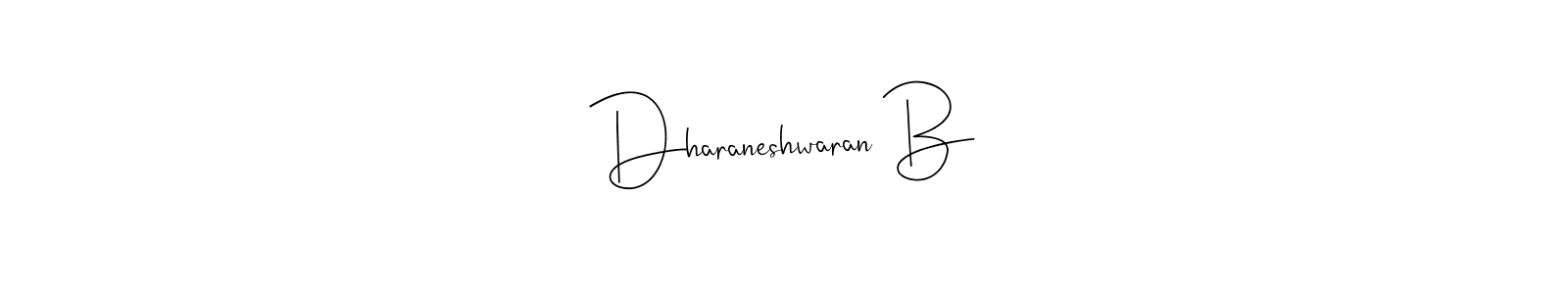 Use a signature maker to create a handwritten signature online. With this signature software, you can design (Andilay-7BmLP) your own signature for name Dharaneshwaran B. Dharaneshwaran B signature style 4 images and pictures png