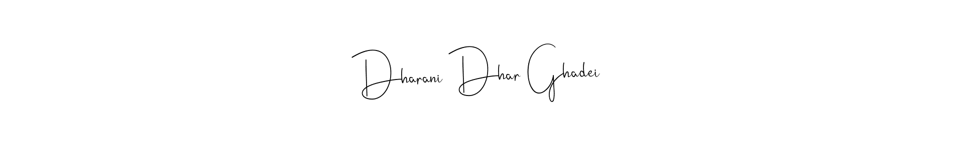 How to make Dharani Dhar Ghadei name signature. Use Andilay-7BmLP style for creating short signs online. This is the latest handwritten sign. Dharani Dhar Ghadei signature style 4 images and pictures png