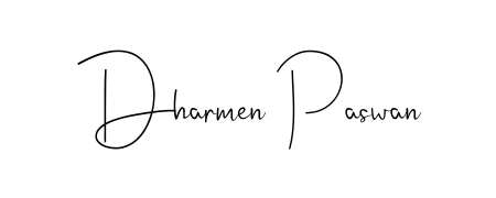 Transform the name Dharmen Paswan into a signature masterpiece using Andilay-7BmLP font. Ideal for photographers, artists, and creators looking for watermarks. Dharmen Paswan signature style 4 images and pictures png