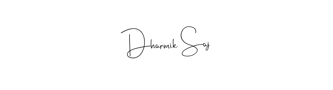 Dharmik Saj stylish signature style. Best Handwritten Sign (Andilay-7BmLP) for my name. Handwritten Signature Collection Ideas for my name Dharmik Saj. Dharmik Saj signature style 4 images and pictures png