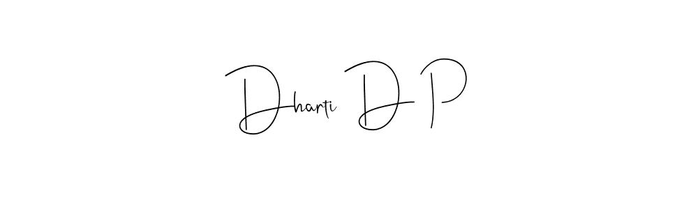 This is the best signature style for the Dharti D P name. Also you like these signature font (Andilay-7BmLP). Mix name signature. Dharti D P signature style 4 images and pictures png