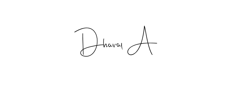 The best way (Andilay-7BmLP) to make a short signature is to pick only two or three words in your name. The name Dhaval A include a total of six letters. For converting this name. Dhaval A signature style 4 images and pictures png