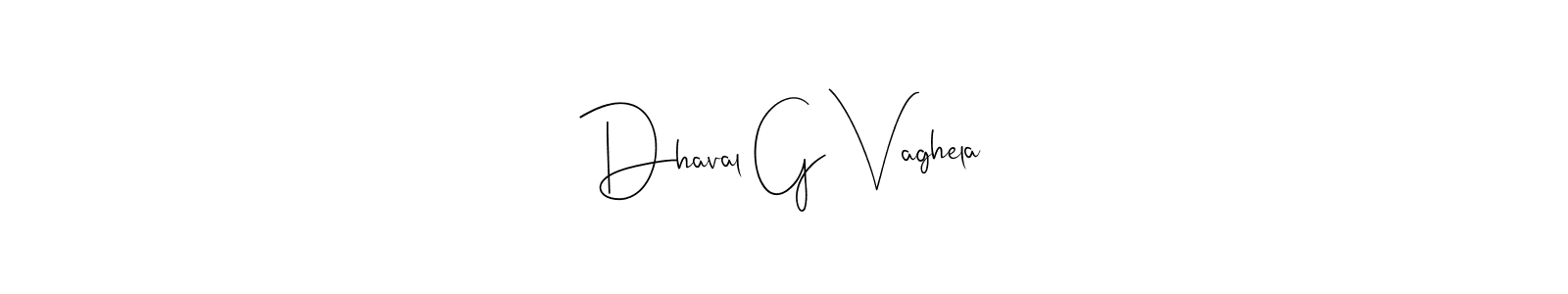 Use a signature maker to create a handwritten signature online. With this signature software, you can design (Andilay-7BmLP) your own signature for name Dhaval G Vaghela. Dhaval G Vaghela signature style 4 images and pictures png