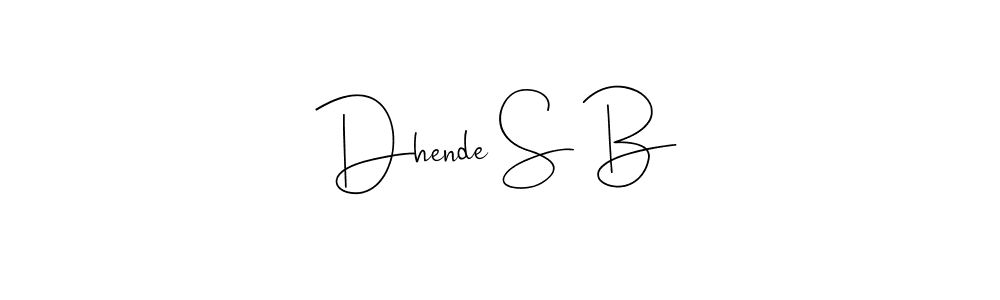 Here are the top 10 professional signature styles for the name Dhende S B. These are the best autograph styles you can use for your name. Dhende S B signature style 4 images and pictures png