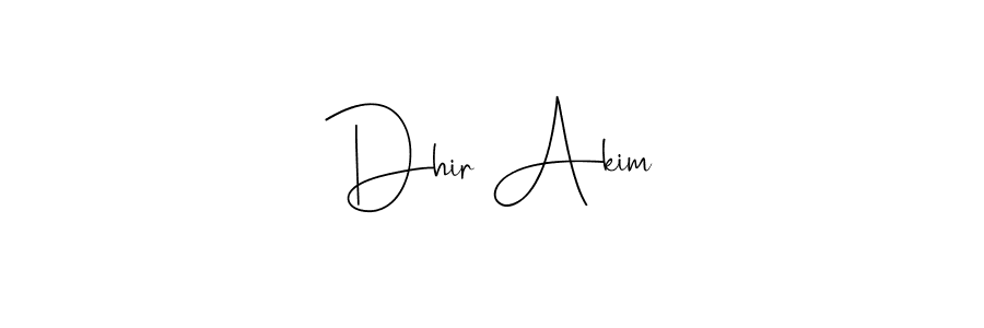 You can use this online signature creator to create a handwritten signature for the name Dhir Akim. This is the best online autograph maker. Dhir Akim signature style 4 images and pictures png