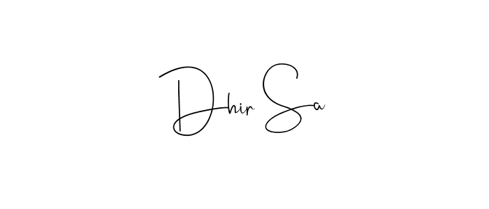 Here are the top 10 professional signature styles for the name Dhir Sa. These are the best autograph styles you can use for your name. Dhir Sa signature style 4 images and pictures png