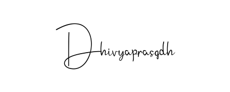 Designed for modern professionals: Dhivyaprasqdh name signature crafted with Andilay-7BmLP script. Ready for digital PDF workflows. Dhivyaprasqdh signature style 4 images and pictures png