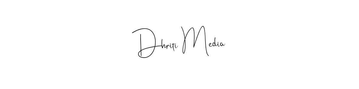 Here are the top 10 professional signature styles for the name Dhriti Media. These are the best autograph styles you can use for your name. Dhriti Media signature style 4 images and pictures png