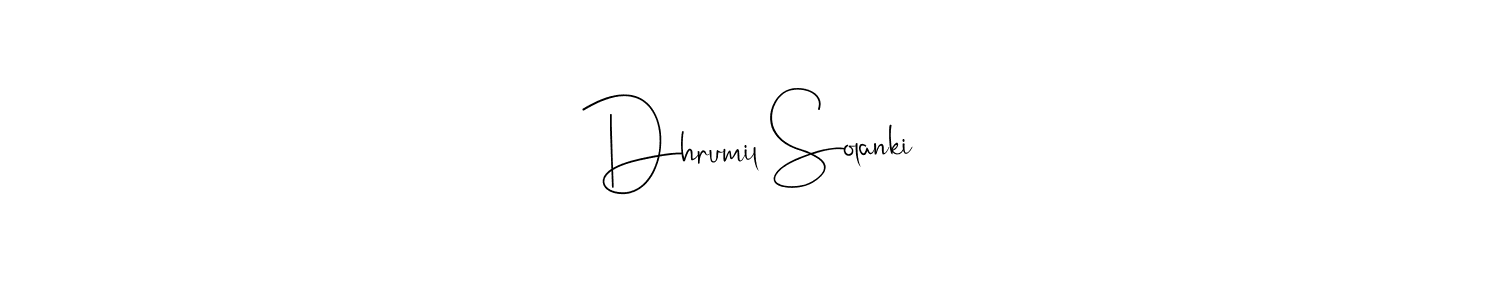 Use a signature maker to create a handwritten signature online. With this signature software, you can design (Andilay-7BmLP) your own signature for name Dhrumil Solanki. Dhrumil Solanki signature style 4 images and pictures png