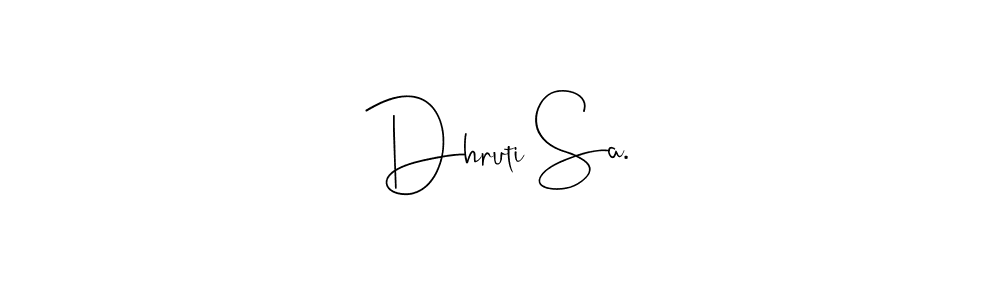 Use a signature maker to create a handwritten signature online. With this signature software, you can design (Andilay-7BmLP) your own signature for name Dhruti Sa.. Dhruti Sa. signature style 4 images and pictures png