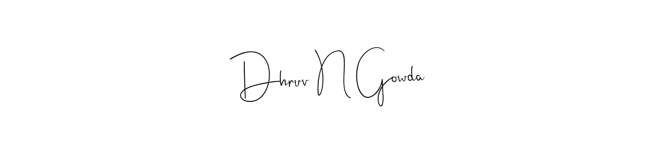 You should practise on your own different ways (Andilay-7BmLP) to write your name (Dhruv N Gowda) in signature. don't let someone else do it for you. Dhruv N Gowda signature style 4 images and pictures png