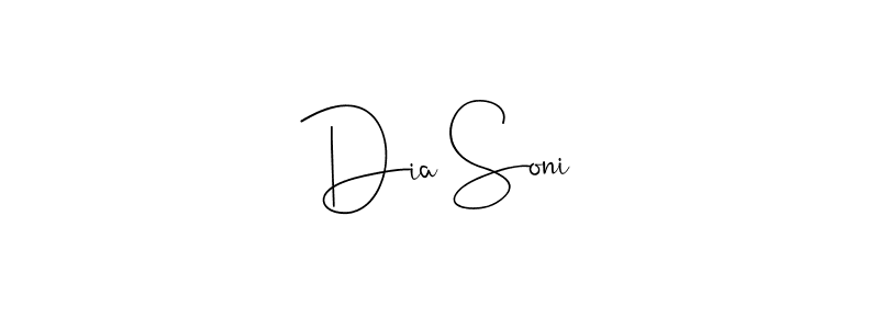 This is the best signature style for the Dia Soni name. Also you like these signature font (Andilay-7BmLP). Mix name signature. Dia Soni signature style 4 images and pictures png