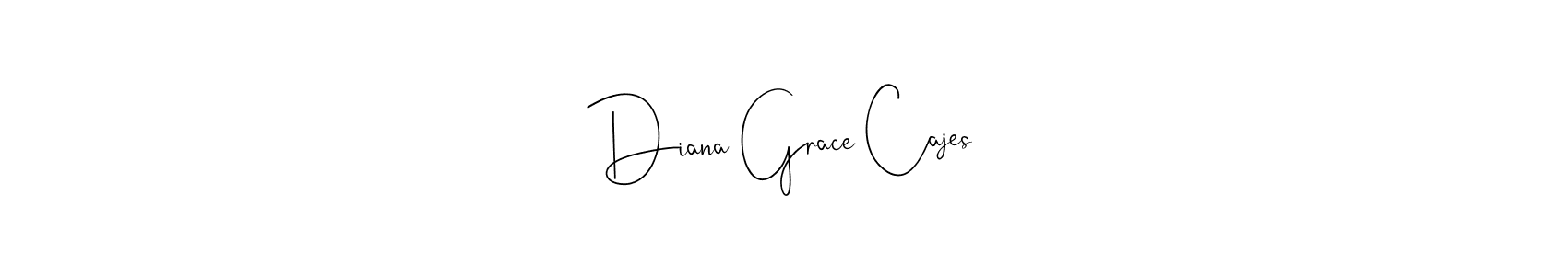 How to make Diana Grace Cajes name signature. Use Andilay-7BmLP style for creating short signs online. This is the latest handwritten sign. Diana Grace Cajes signature style 4 images and pictures png