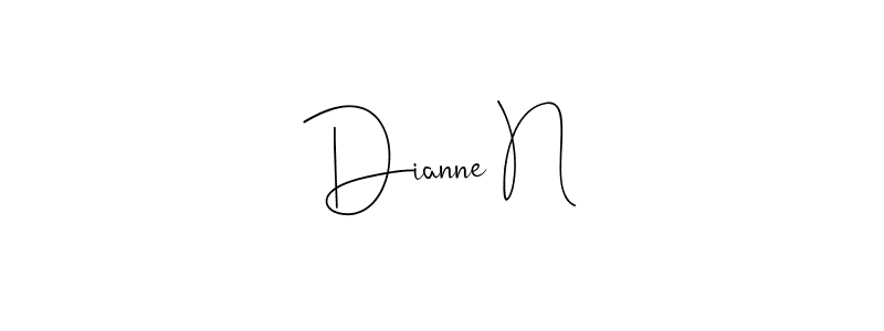 The best way (Andilay-7BmLP) to make a short signature is to pick only two or three words in your name. The name Dianne N include a total of six letters. For converting this name. Dianne N signature style 4 images and pictures png