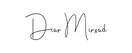 Achieve flawless digital penmanship with Diar Mirzad name in Andilay-7BmLP font. The perfect tool for creating online signatures. Diar Mirzad signature style 4 images and pictures png